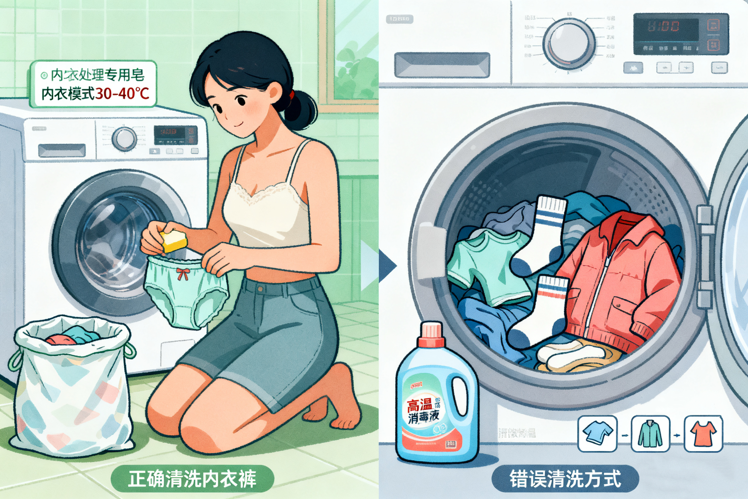 内裤洗错=养细菌！3个误区要避开，这材料从源头护健康